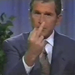 bush flipping finger