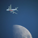 A388 A6-EDF&The Moon