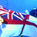 Steve unfurls his flag on the HMS Repulse.