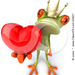 43927-Clipart-Illustration-Of-A-Romantic-3d-Green-Frog-Prince-We