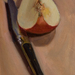 Apple Quarter and Laguiole Knife by Julian Merrow-Smith