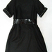 90924C-17  CHANEL BLACK WOOL&COTTON DRESS SIZE 36 38 40 42 (BACK