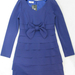 91013A-06  CHANEL  BLUE JERSEY DRESS SIZE 2 4 6 PRICE USD40