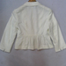 91014A-12  CHANEL WHITE COTTON  COAT SIZE 2 4 6(BACK) PRICE USD3