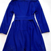 91006B-19 DKNY BLUE WOOL RABBIT COLLAR OVERCOAT SIZE 2 4 6(BACK)