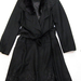 91006B-19B  DKNY BLACK WOOL RABBIT COLLAR OVERCOAT SIZE 2 4 6 PR