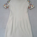 90925B-40B  ANNASUI WHITE WOOL DRESS SIZE2 4 6(BACK) PRICE USD45