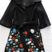 91009B-7  ANNA SUI BLACK WOOL COAT SIZE 2 4 6 PRICE USD57