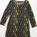 91018A-33  ANNA SUI BLUE WOOL +COTTON JERSEY  DRESS SIZE 2 4 6 P