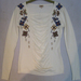 91015A-08E  KENZO WHITE WOOLLEN KNITWEAR&COTTON TOP SIZE 2 4 6 P