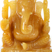 lord ganesha carved in yellow aventurine rq28